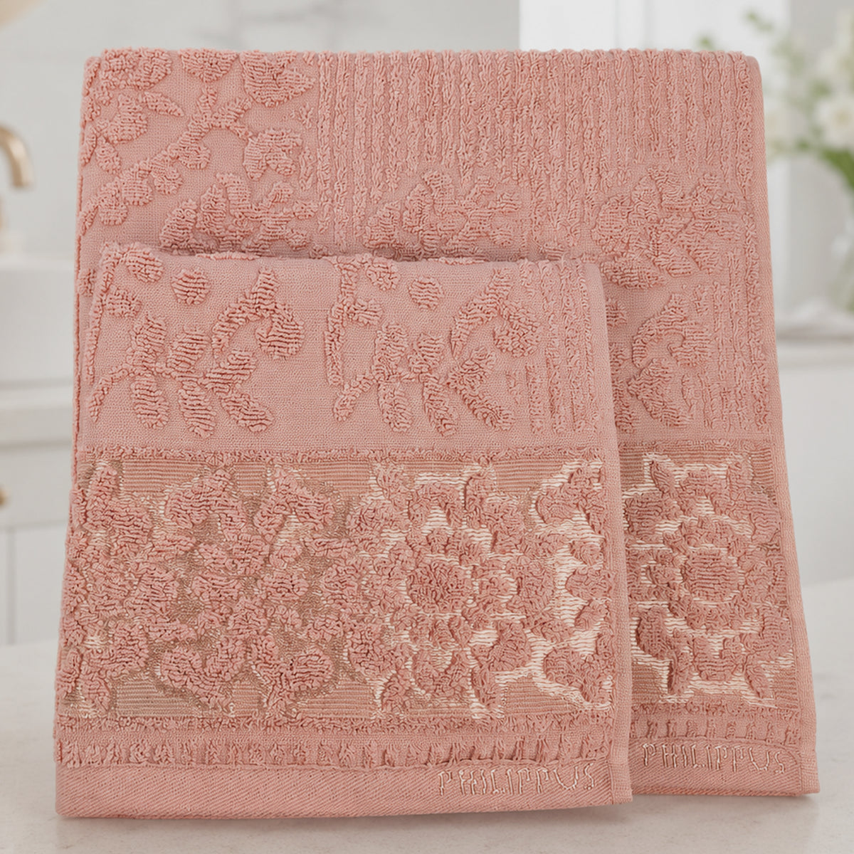 Набір рушників махрових, 2шт(140х70см, 90х50см), Prime Cotton Lydia (A395), / Рушники бавовняні / Набір банних рушників