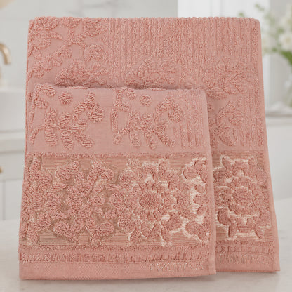 Набір рушників махрових, 2шт(140х70см, 90х50см), Prime Cotton Lydia (A395), / Рушники бавовняні / Набір банних рушників
