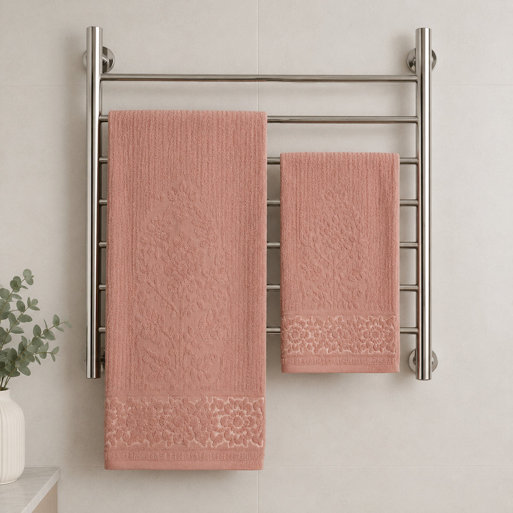Набір рушників махрових, 2шт(140х70см, 90х50см), Prime Cotton Lydia (A395), / Рушники бавовняні / Набір банних рушників