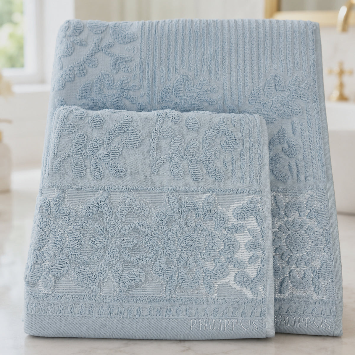 Набір рушників махрових, 2шт(140х70см, 90х50см), Prime Cotton Lydia (A395), / Рушники бавовняні / Набір банних рушників
