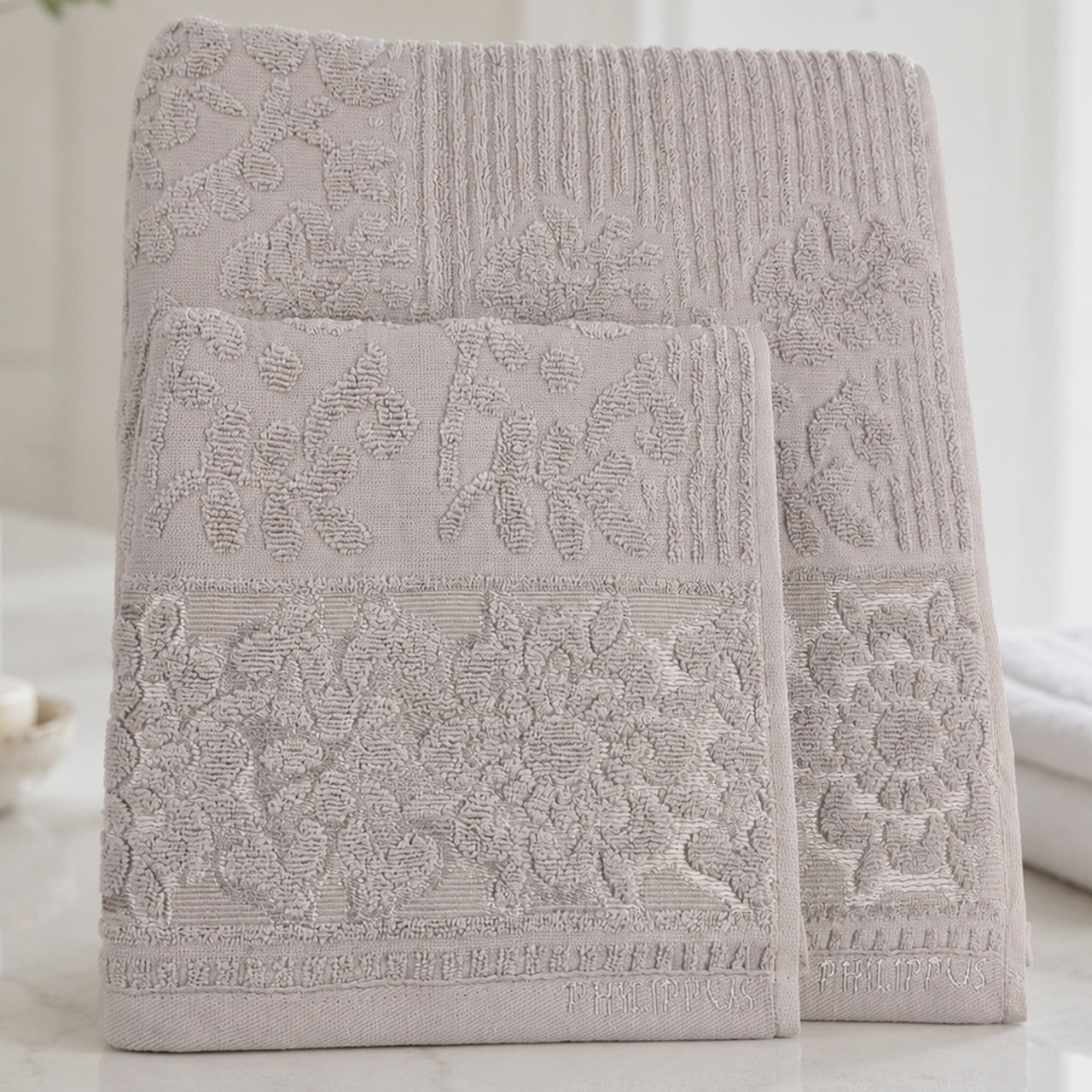Набір рушників махрових, 2шт(140х70см, 90х50см), Prime Cotton Lydia (A395), / Рушники бавовняні / Набір банних рушників