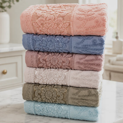 Набір рушників махрових, 6шт, Prime Cotton Lydia (A395) / Набір банних рушників / Комплект рушників для ванної