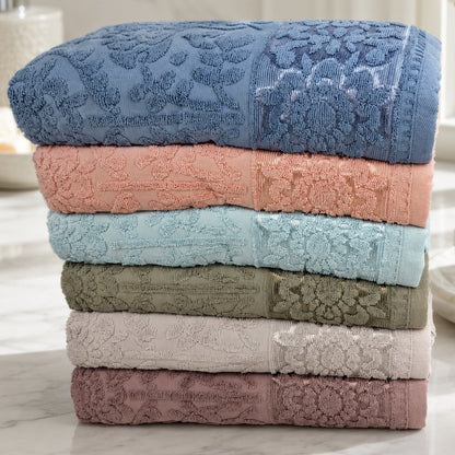 Набір рушників махрових, 6шт, Prime Cotton Lydia (A395) / Набір банних рушників / Комплект рушників для ванної