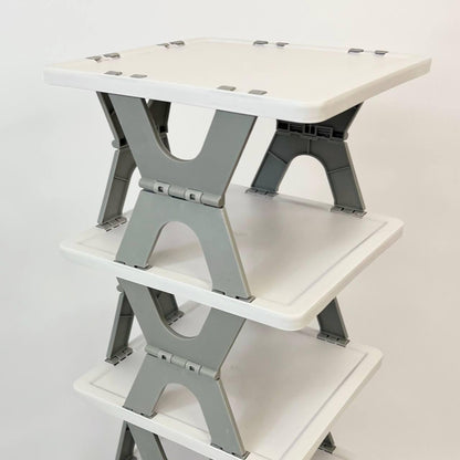 Полиця для взуття в передпокій на 6 рівнів, LY-40, / Складна вертикальна взуттєва полиця / Багатоярусна підставка