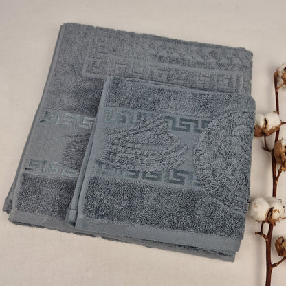 Набір рушників махрових, 2шт(140х70см, 90х50см), Lux Cotton Pilimunus (Е818), / Комплект рушників для ванної
