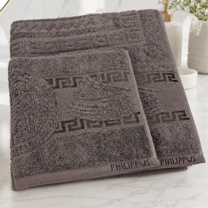 Набір рушників махрових, 2шт(140х70см, 90х50см), Lux Cotton Pilimunus (Е818), / Комплект рушників для ванної