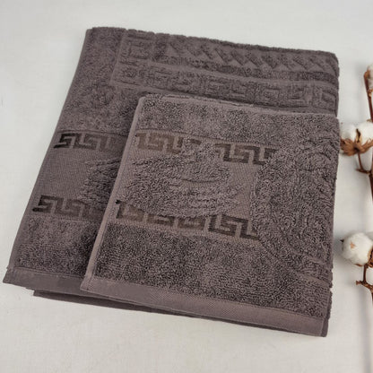 Набір рушників махрових, 2шт(140х70см, 90х50см), Lux Cotton Pilimunus (Е818), / Комплект рушників для ванної