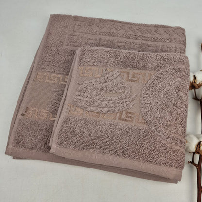Набір рушників махрових, 2шт(140х70см, 90х50см), Lux Cotton Pilimunus (Е818), / Комплект рушників для ванної
