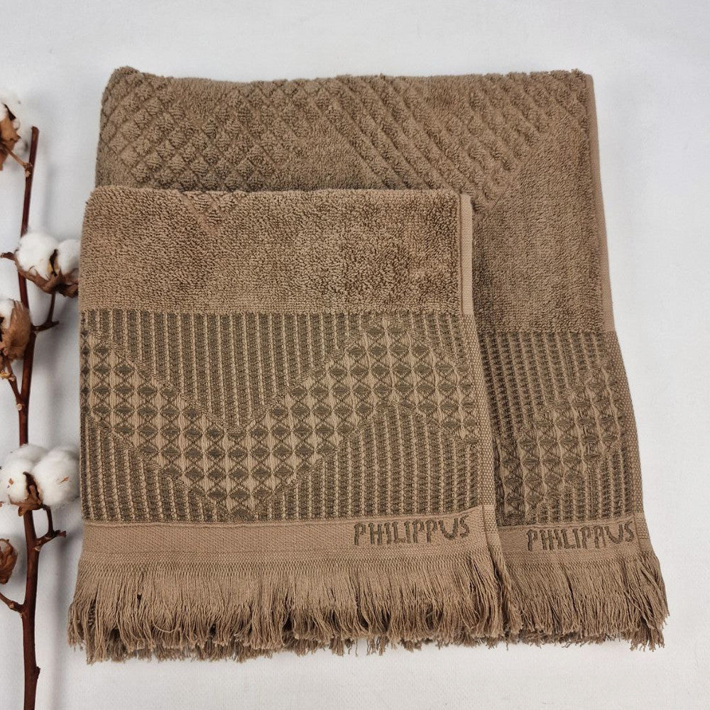 Набір махрових рушників 2шт, 140х70см, 90х50см, Philippus Prime Cotton, / Бавовняні рушники / Комплект рушників