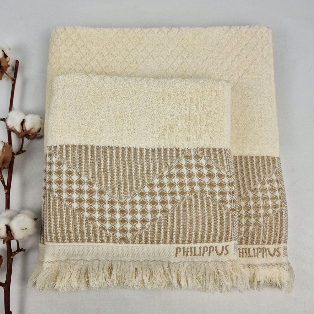 Набір махрових рушників 2шт, 140х70см, 90х50см, Philippus Prime Cotton, / Бавовняні рушники / Комплект рушників