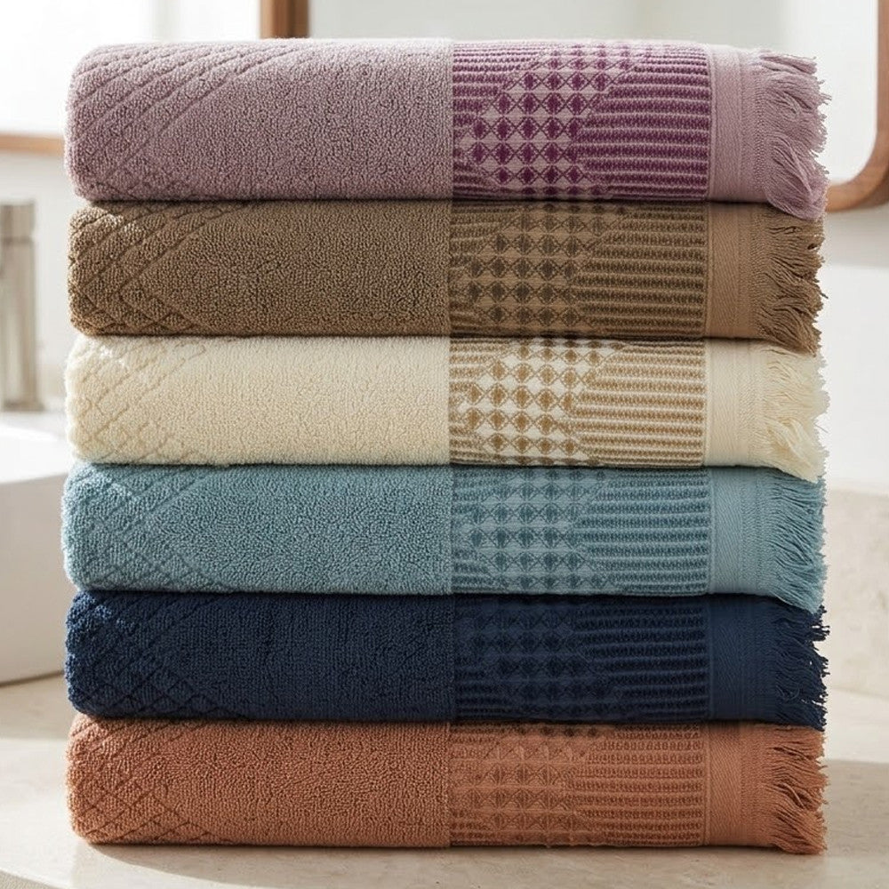 Набір махрових рушників 6 шт, 140х70 см, Philippus Prime Cotton / Комплект рушників із бавовни / Бавовняні рушники