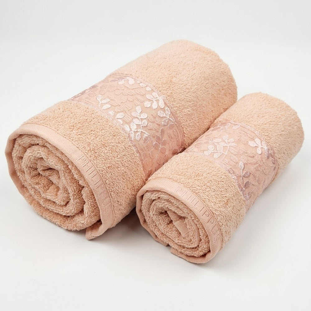 Набір рушників 2шт, 140х70см, 90х50см, Philippus Super Cotton, / Комплект махрових рушників / Бавовняні рушники
