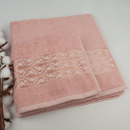 Набір рушників махрових, 2шт(140х70см, 90х50см), Moss Cotton Mary, / Бавовняні рушники / Рушник банний