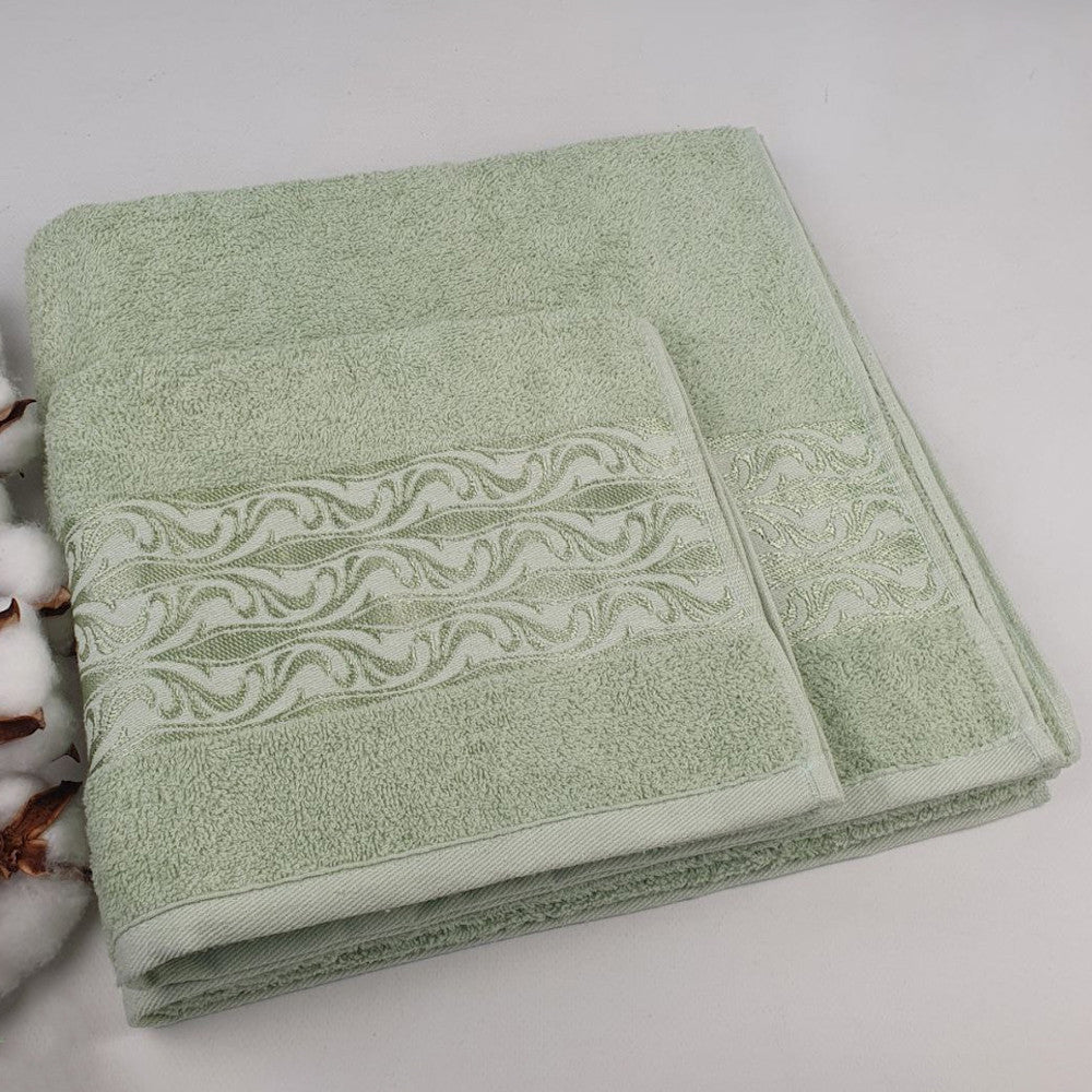 Набір рушників махрових, 2шт(140х70см, 90х50см), Moss Cotton Mary, / Бавовняні рушники / Рушник банний