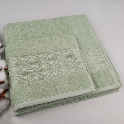 Набір рушників махрових, 2шт(140х70см, 90х50см), Moss Cotton Mary, / Бавовняні рушники / Рушник банний