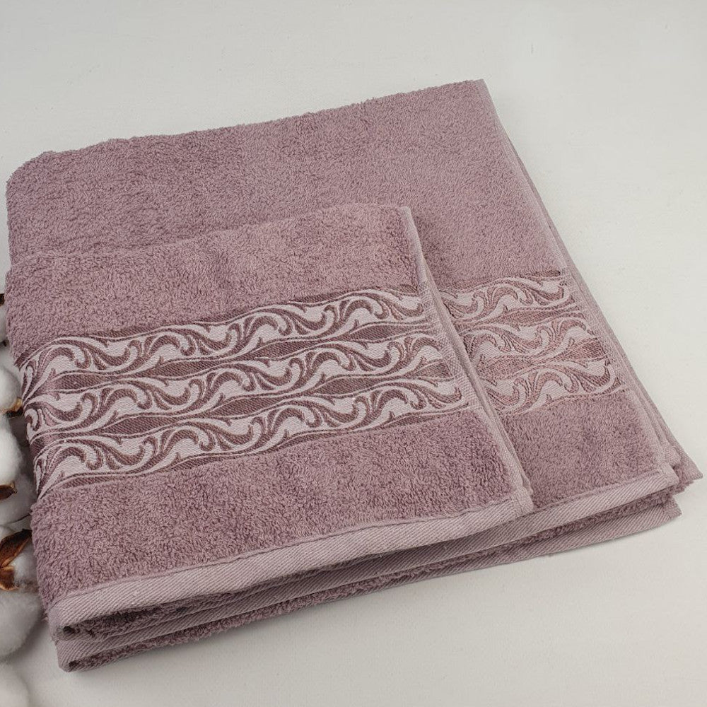 Набір рушників махрових, 2шт(140х70см, 90х50см), Moss Cotton Mary, / Бавовняні рушники / Рушник банний