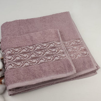 Набір рушників махрових, 2шт(140х70см, 90х50см), Moss Cotton Mary, / Бавовняні рушники / Рушник банний