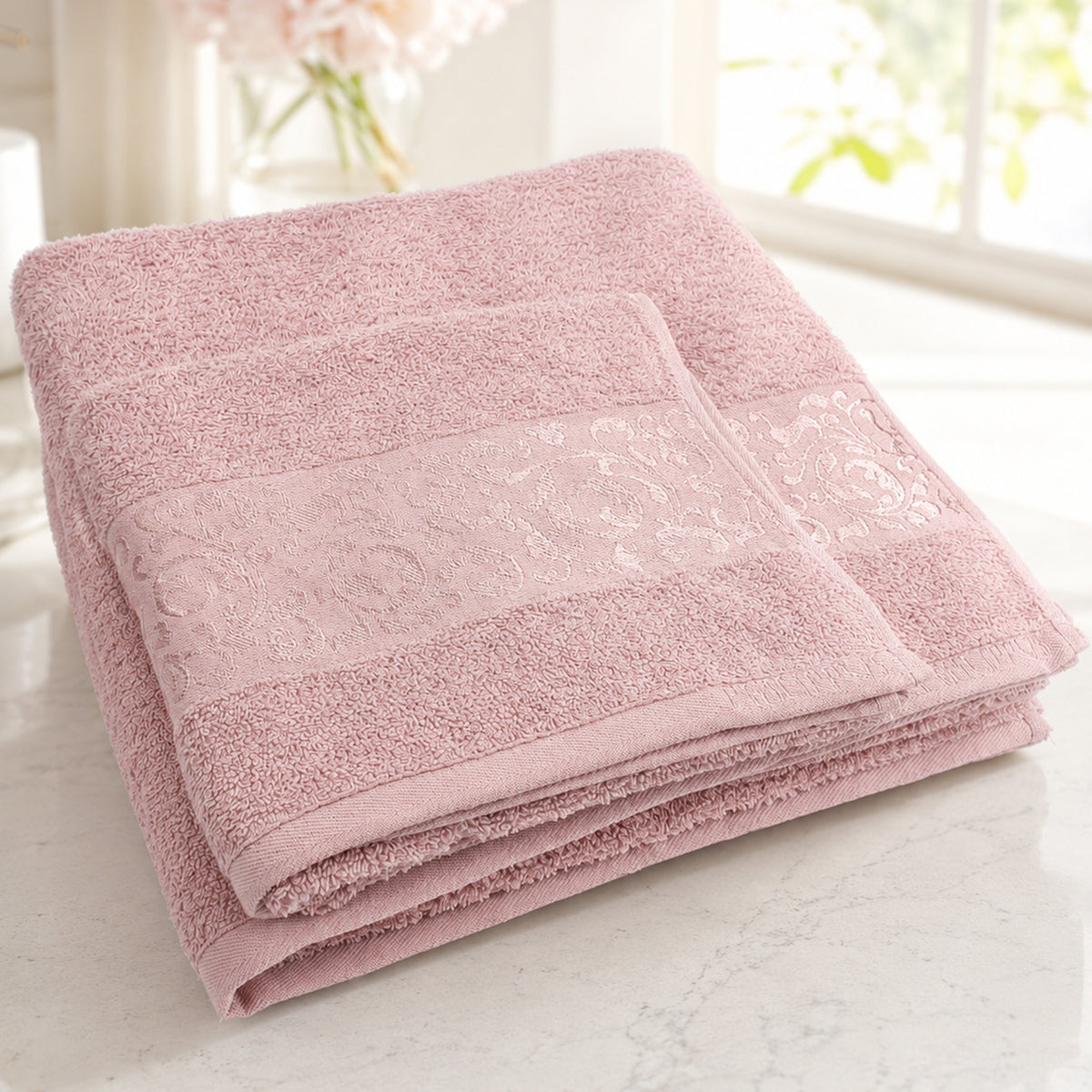 Набір рушників махрових, 2шт(140х70см, 90х50см), Super Cotton Ruby, / Рушник банний / Бавовняні рушники