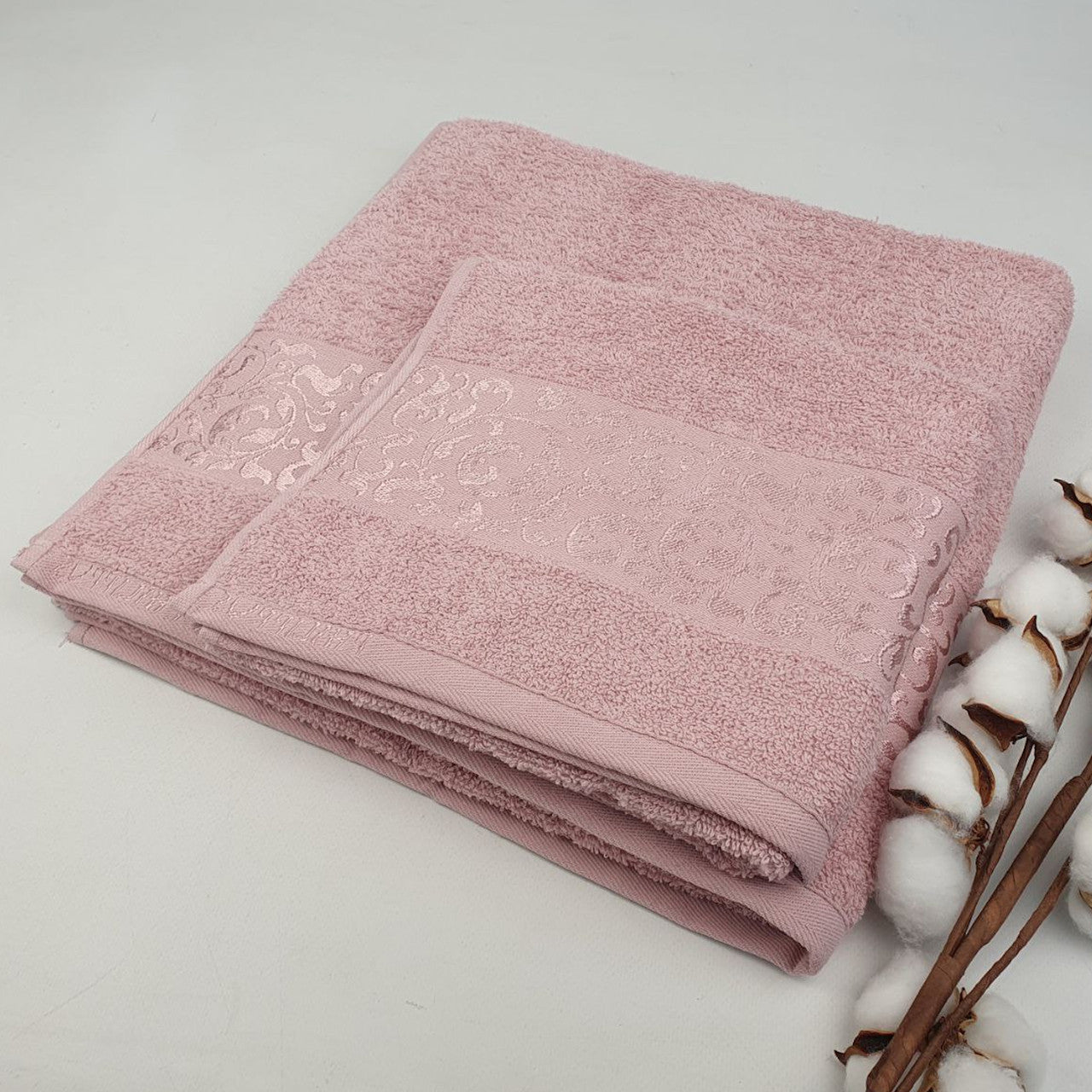 Набір рушників махрових, 2шт(140х70см, 90х50см), Super Cotton Ruby, / Рушник банний / Бавовняні рушники