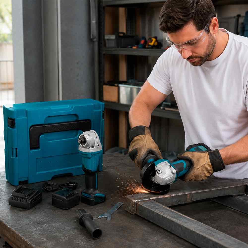 Набір 2в1 АКБ (болгарка, гайковерт), 2x48V, в кейсі, Синій / Акумуляторний гайковерт / УШМ / Кутова шліфувальна машина