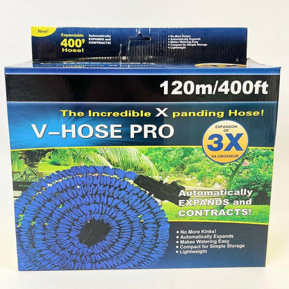 Шланг для поливу V-Hose PRO, Синій / Садовий шланг поливочний / Шланг, що розтягується для саду