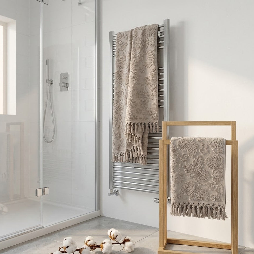 Набір рушників махрових, 2шт, 90х50см, 140х70см, Pupilla Layd Light Beige, Каппучино / Комплект рушників з махри