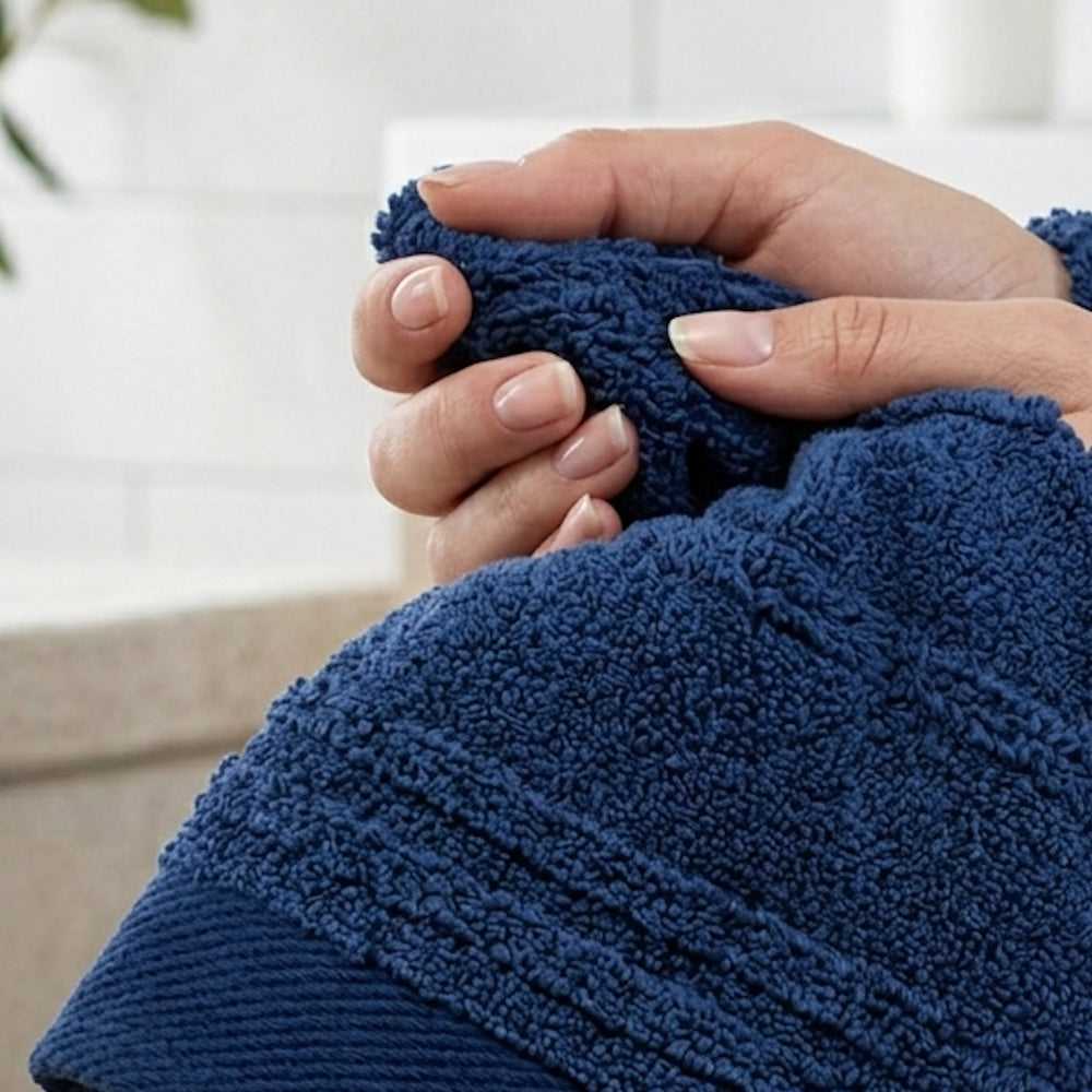 Набір рушників махрових, 3шт, 90х50см, Microcotton Cevher-1 / Бавовняні рушники / Рушники для обличчя