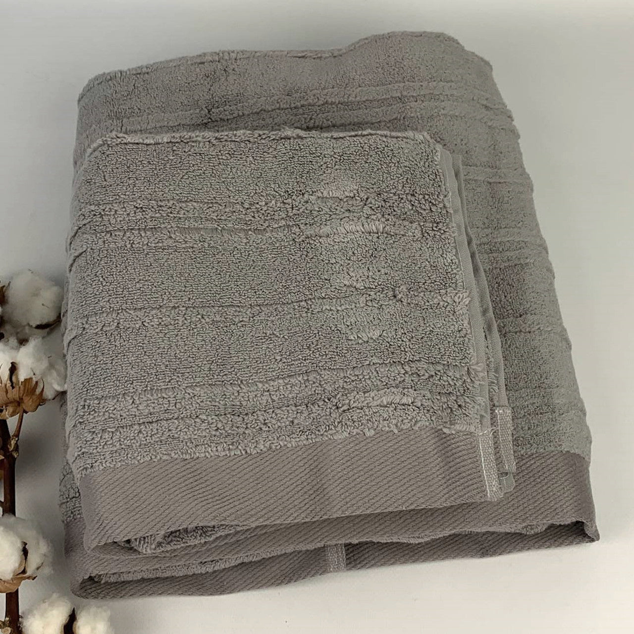 Набір рушників махрових, 2шт(140х70см, 90х50см), Microcotton Cevher, / Рушники для тіла та обличчя