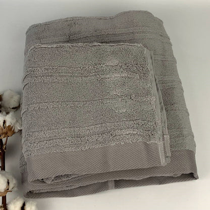 Набір рушників махрових, 2шт(140х70см, 90х50см), Microcotton Cevher, / Рушники для тіла та обличчя