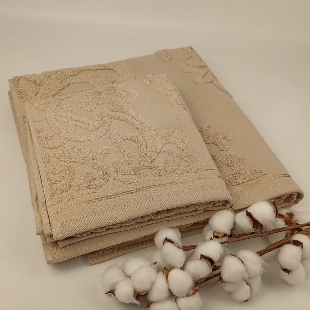 Набір рушників махрових 2шт, 140х70см, 90х50см, Philippus Moss Cotton, / Комплект рушників / Рушники з бавовни