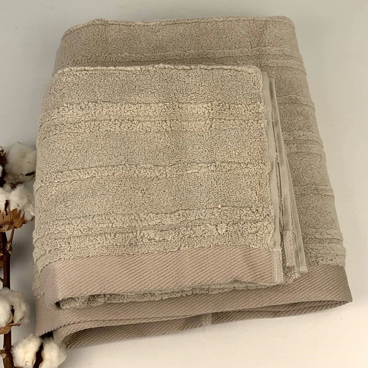 Набір рушників махрових, 2шт(140х70см, 90х50см), Microcotton Cevher, / Рушники для тіла та обличчя