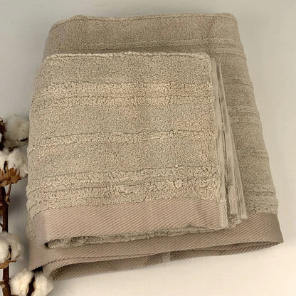 Набір рушників махрових, 2шт(140х70см, 90х50см), Microcotton Cevher, / Рушники для тіла та обличчя
