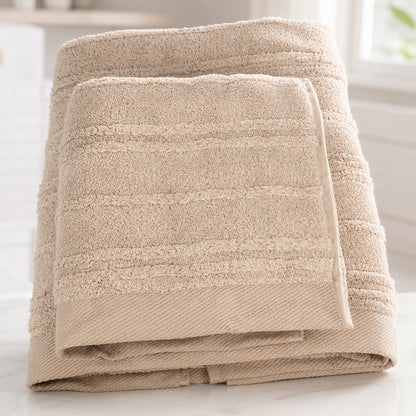 Набір рушників махрових, 2шт(140х70см, 90х50см), Microcotton Cevher, / Рушники для тіла та обличчя