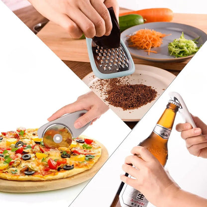 Міні-набір кухонних аксесуарів 5в1, KITCHENWARE / Брелок з кухонним приладдям / Кухонний набір для кемпінгу