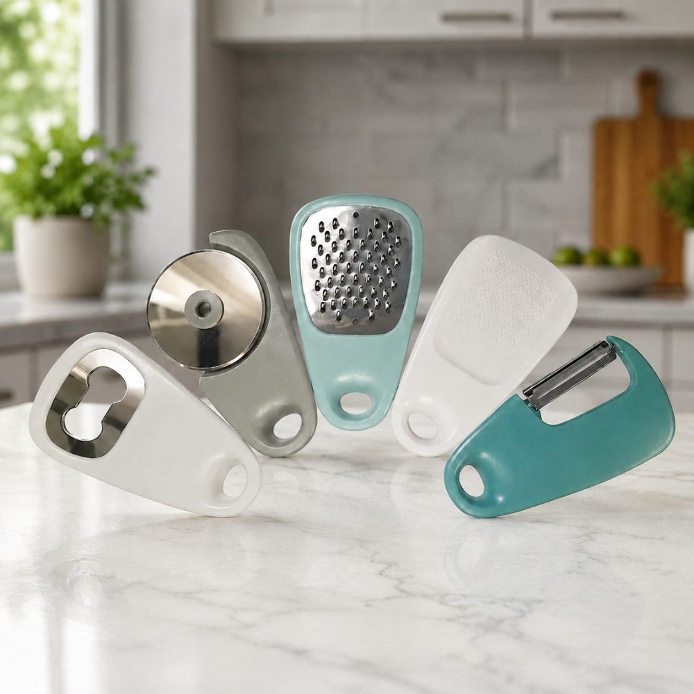 Міні-набір кухонних аксесуарів 5в1, KITCHENWARE / Брелок з кухонним приладдям / Кухонний набір для кемпінгу
