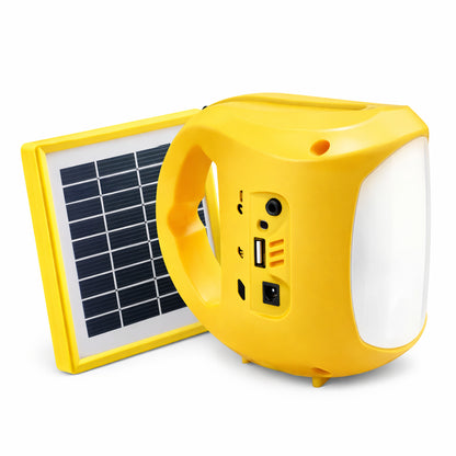 Переносний ліхтар з PowerBank, від сонячної панелі, 2200мАч, Power Мaster, Жовтий / Ліхтар на сонячній батареї / Ручний ліхтар