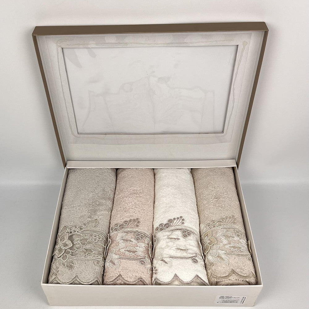 Комплект рушників бамбукових, 2шт, 90х50см, 140х70см, Рupilla Vanetta, №3 / Махрові рушники з бамбукового волокна