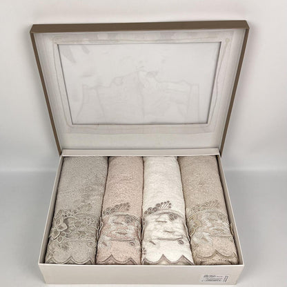 Комплект рушників бамбукових, 2шт, 90х50см, 140х70см, Рupilla Vanetta, №3 / Махрові рушники з бамбукового волокна