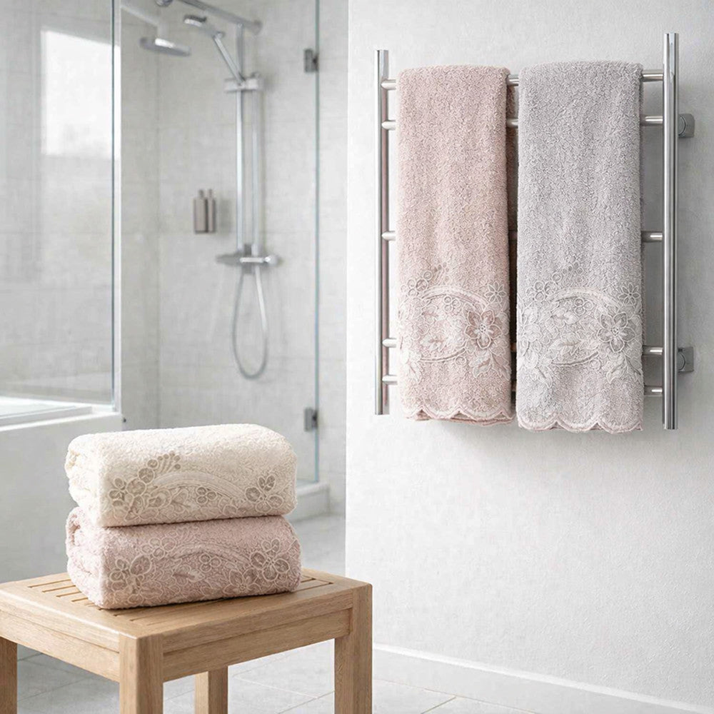 Комплект рушників бамбукових, 2шт, 90х50см, 140х70см, Рupilla Vanetta, №3 / Махрові рушники з бамбукового волокна