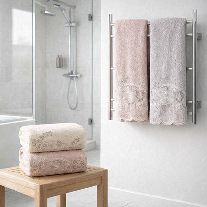 Комплект рушників бамбукових, 2шт, 90х50см, 140х70см, Рupilla Vanetta, №3 / Махрові рушники з бамбукового волокна