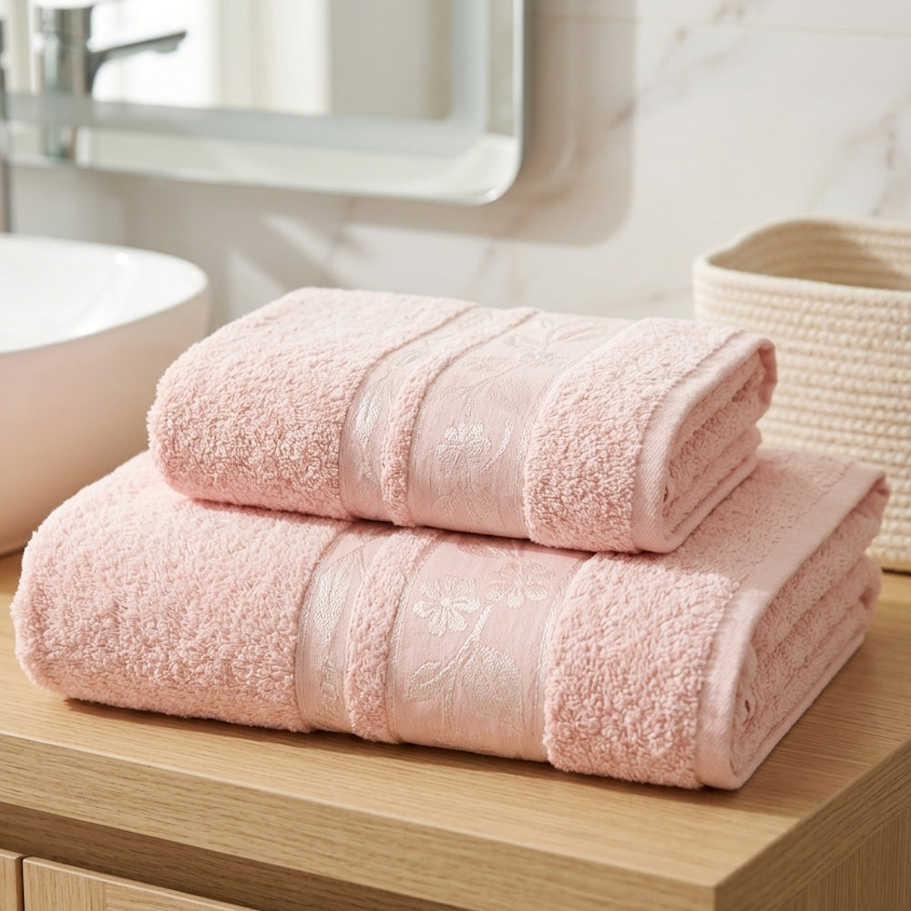 Набір махрових рушників, 2шт(140х70см, 90х50см), Cottonize cod133, / Бавовняні рушники / Банний комплект рушників