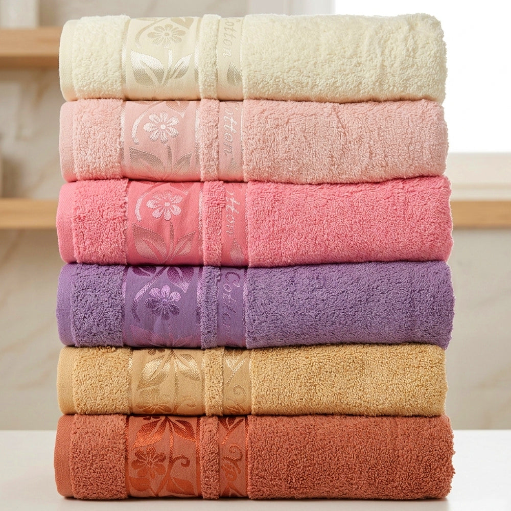 Набір рушників махрових, 6шт, 140х70см, Cottonize cod133 / Банний комплект рушників / Бавовняні рушники