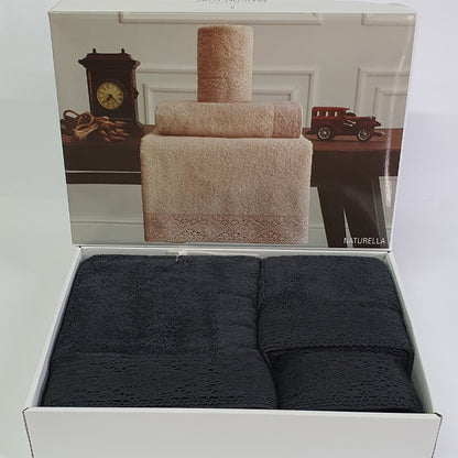 Набір рушників махрових 3 шт (140х70, 90х50, 50х32 см) Maison D'or Naturella, / Комплект рушників / Махрові рушники