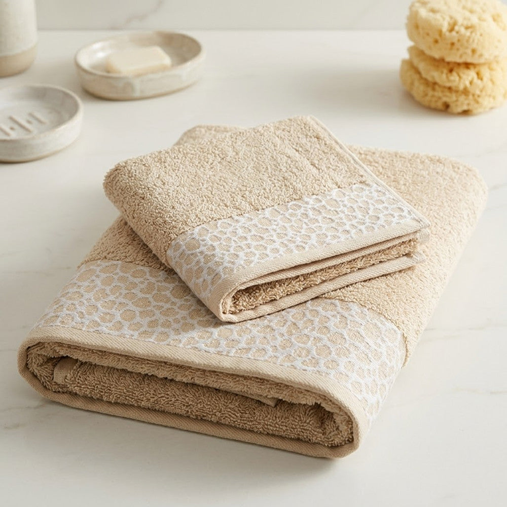 Махрові рушники в наборі, 2шт, 90х50см, 140х70см, Cottonize, / Бавовняні рушники з махри / Рушники коттонові