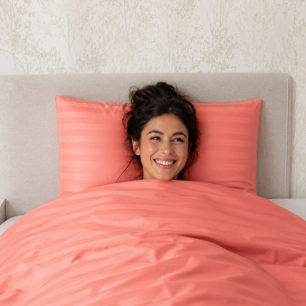 Набір постільної білизни двоспальної, cтрайп-сатин, LeLIT SS-3036, Жовто-синій / Сатинова постіль / Бавовняна постільна білизна