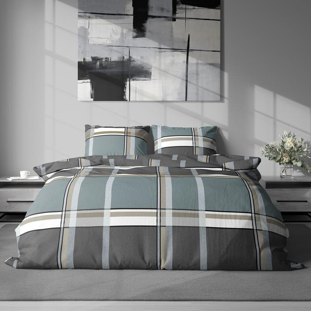 Комплект постільної білизни з бязі, двоспальний, LeLIT / Набір постільної білизни / Бавовняна двоспальна постіль