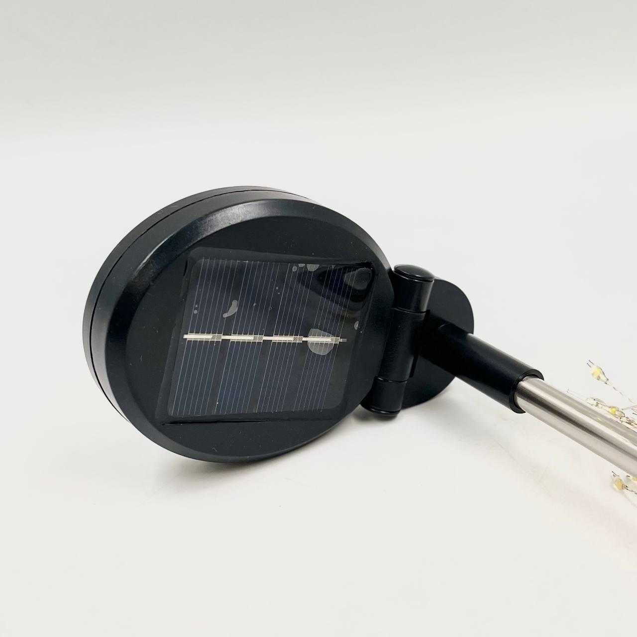 Садовий світильник на сонячній батареї 60 LED, 85см, 1 шт, Чорний / Садовий ліхтар / Вуличний світильник Феєрверк