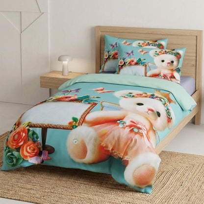 Дитяча постільна білизна півтораспальна з фланелі, Colorful Home / Комплект дитячої постільної білизни / Постіль для дівчинки