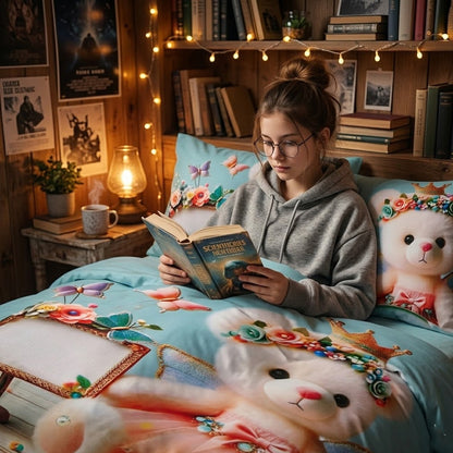 Дитяча постільна білизна півтораспальна з фланелі, Colorful Home / Комплект дитячої постільної білизни / Постіль для дівчинки