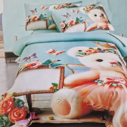 Дитяча постільна білизна півтораспальна з фланелі, Colorful Home / Комплект дитячої постільної білизни / Постіль для дівчинки